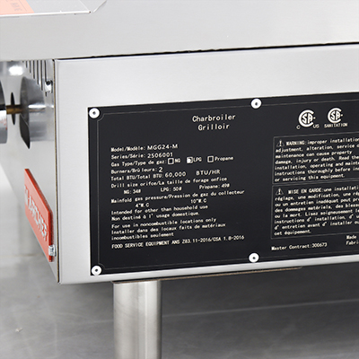 mgg24 mf series commercial gas griddle dual burners