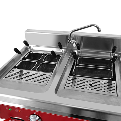 nc 602 commercial dual boiler noodle cooker station